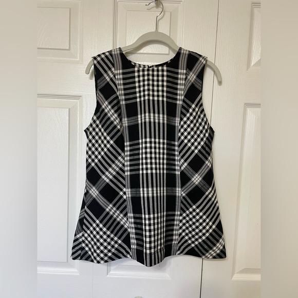 Ann Taylor Tops - Ann Taylor Black and White Checkered Blouse